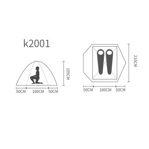 چادر 3-2 نفره پکینیو (کله گاوی) مدل K2001