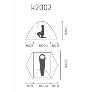 چادر 1 نفره پکینیو (کله گاوی) مدل K2002