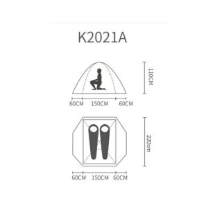 چادر 3-2 نفره پکینیو (کله گاوی) مدل K-2021A